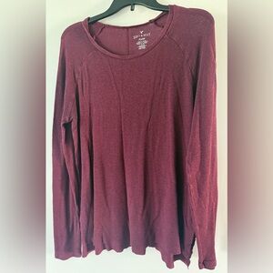 American Eagle Outfitters Burgundy Crew Neck Sweater
